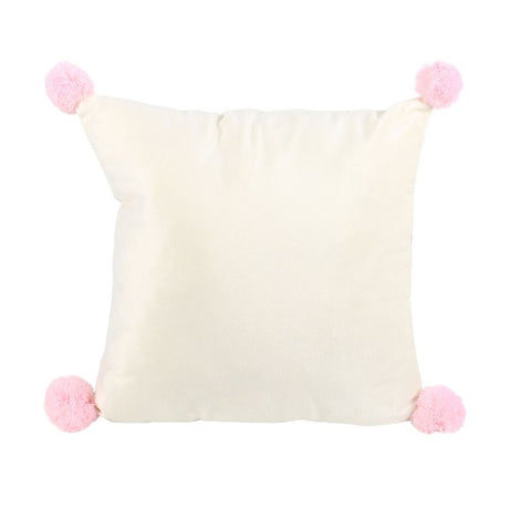 Christmas Fun Cushion with Pink Pom Poms: 2 - Cushions By Gift Moments