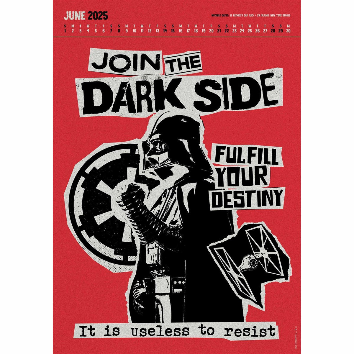 Star Wars Dark Side Deluxe Calendar 2025: 2 - Calendars By Star Wars