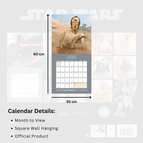 Star Wars Square Calendar 2026: 5 - Calendars By Star Wars