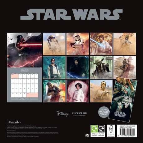 Star Wars Square Calendar 2026: 4 - Calendars By Star Wars