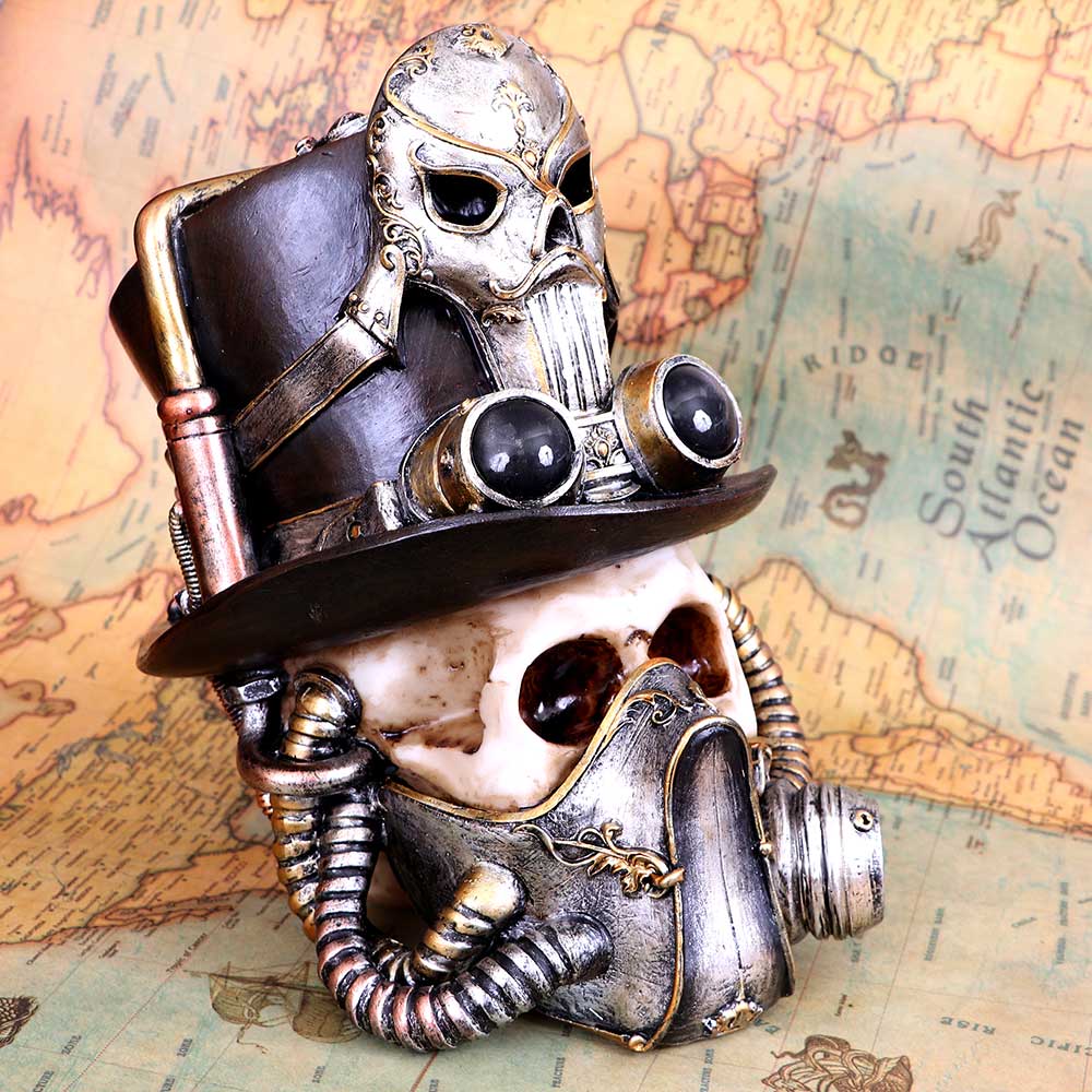 Steampunk Breathe Easy Venetian Mask Skull Ornament: 1 - Figures & Collectables By Gift Moments