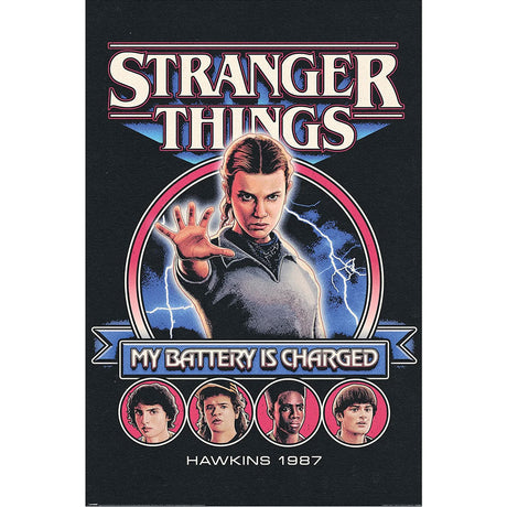 Stranger Things 5 Poster My Battery Is Charged 46: 1 - Posters By Stranger Things