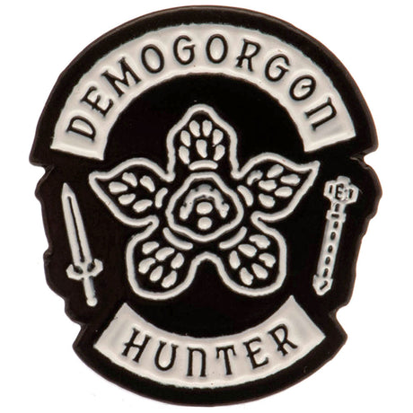 Stranger Things Demogorgon Hunter Pin Badge: 1 - Badges By Stranger Things