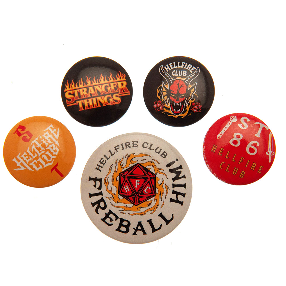 Stranger Things Hellfire Club Button Badge Set: 1 - Badges By Stranger Things