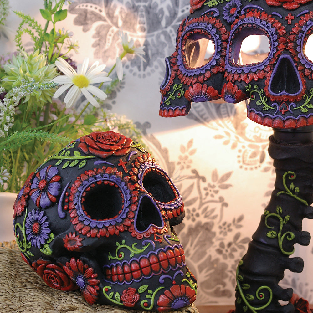 Sugar Blooms Skull Ornament 18cm: 1 - Figurines Medium (15-29cm) By NN Designs