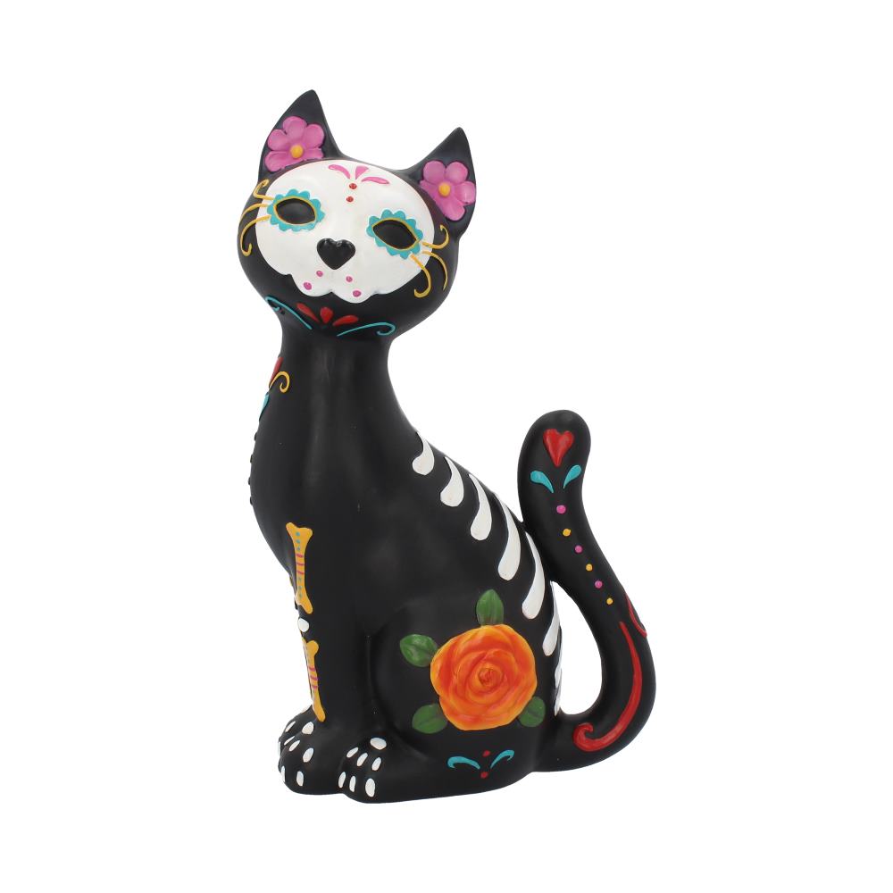 Sugar Kitty Figurine Day of the Dead Cat Ornament: 2 - Figurines Medium (15-29cm) By Gift Moments