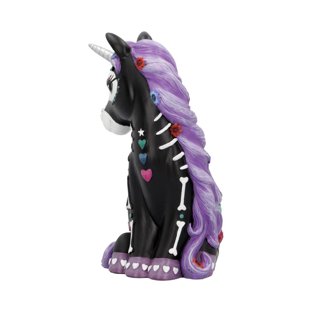 Sugarcorn Black Day of the Dead Skeleton Unicorn Figurine: 3 - Figures & Collectables By NN Designs