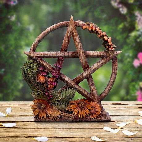 Summer Floral Decorative Pentagram Ornament: 1 - Figures & Collectables By NN Designs