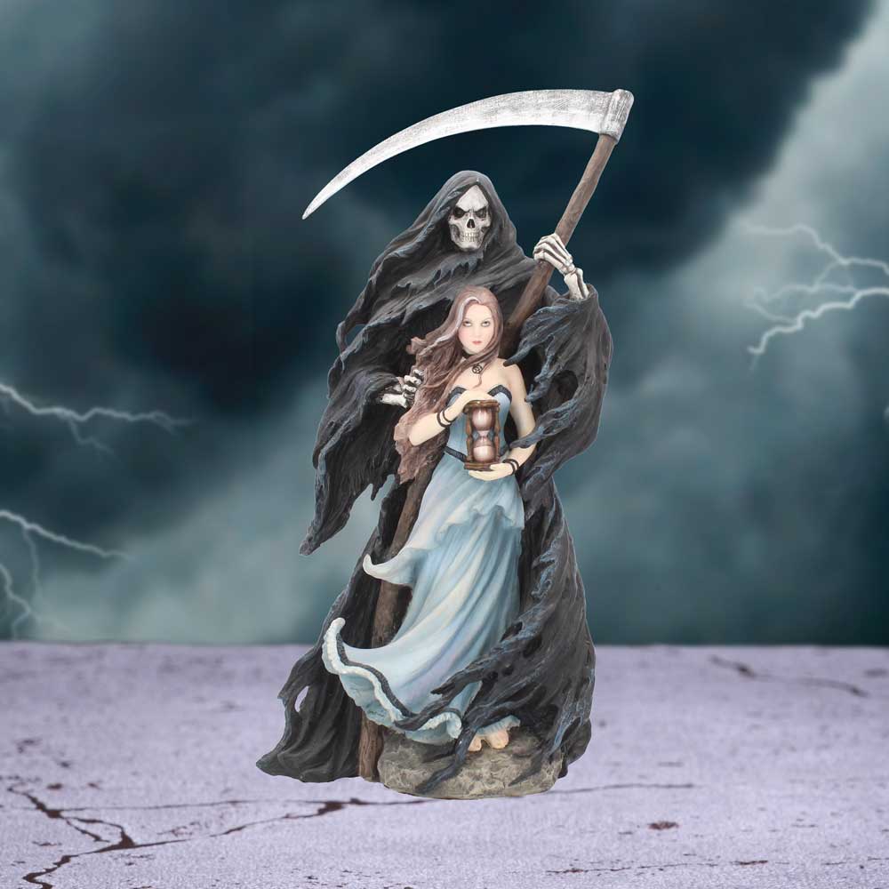 Summon The Reaper Gothic Figurine By Anne Stokes Woman and Reaper Ornament - Shop Figures & Collectables At Gift
