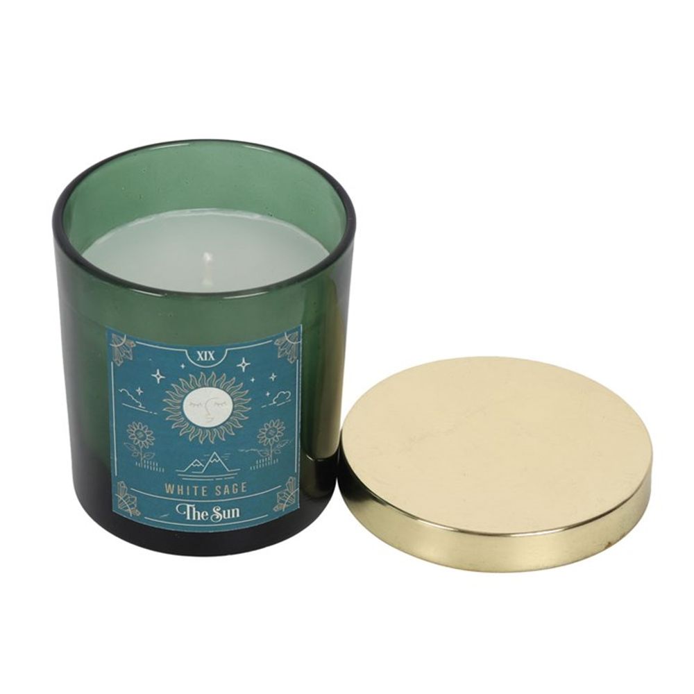 The Sun White Sage Tarot Candle: 2 - Candles By Gift Moments