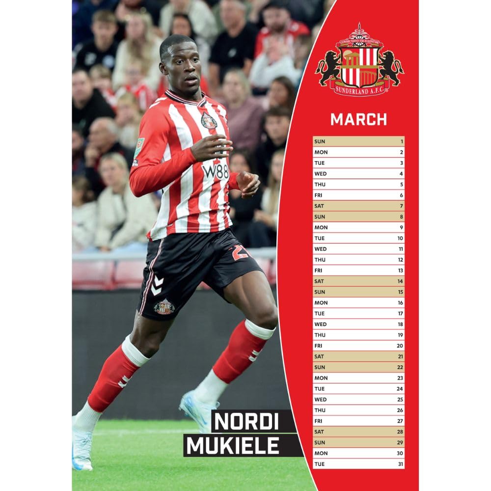 Sunderland AFC A3 Calendar 2026: 2 - Calendars By Sunderland