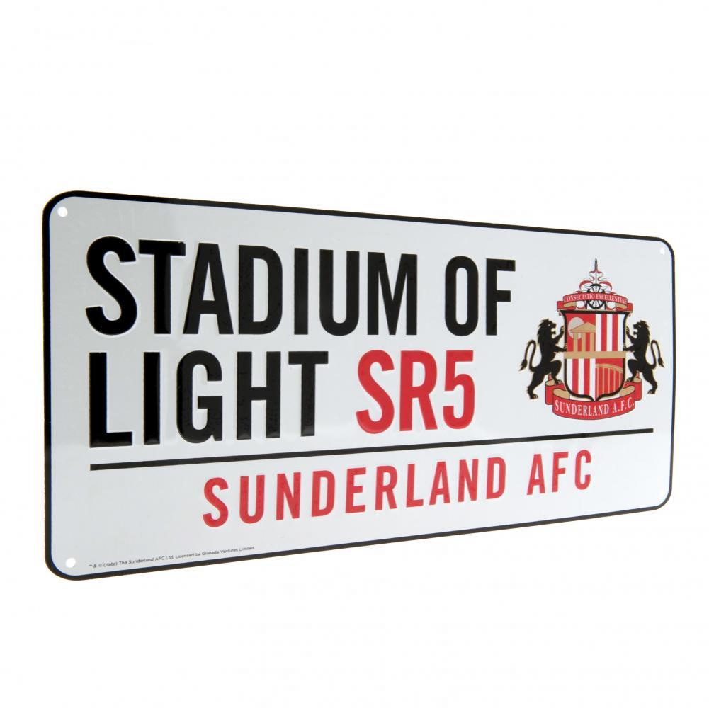 Sunderland AFC White Street Sign - Shop Signs & Plaques At Gift Moments - 2