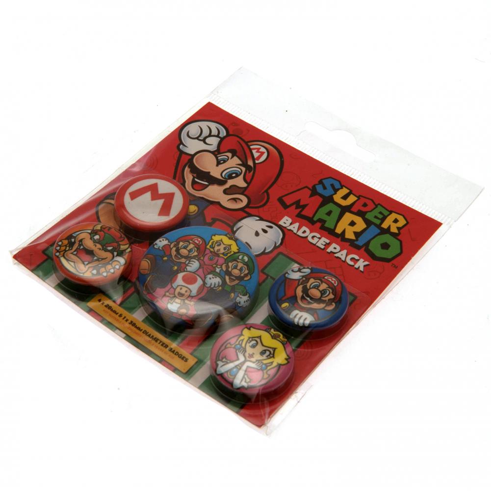 Super Mario Button Badge Set: 3 Badges By Super Mario