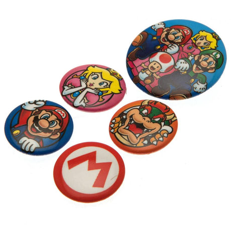 Super Mario Button Badge Set: 2 Badges By Super Mario