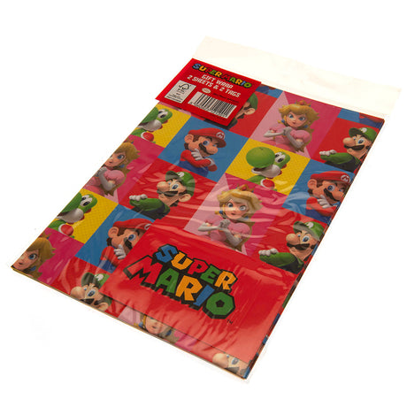Super Mario Gift Wrap: 4 Gift Wrap & Bags By Super Mario