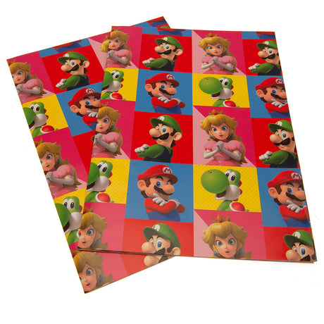 Super Mario Gift Wrap: 2 Gift Wrap & Bags By Super Mario
