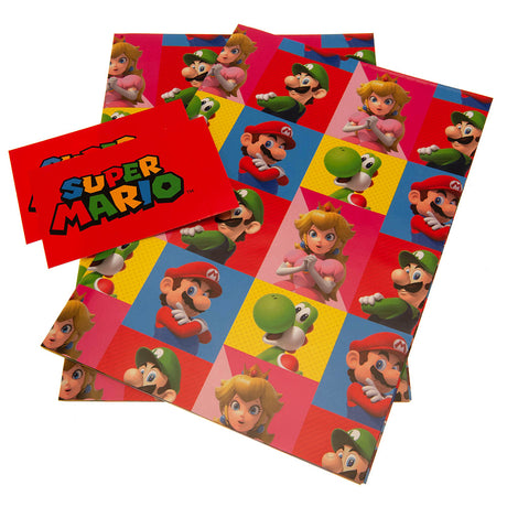 Super Mario Gift Wrap: 1 Gift Wrap & Bags By Super Mario