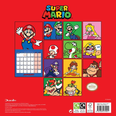 Super Mario Square Calendar 2026: 4 - Calendars By Super Mario