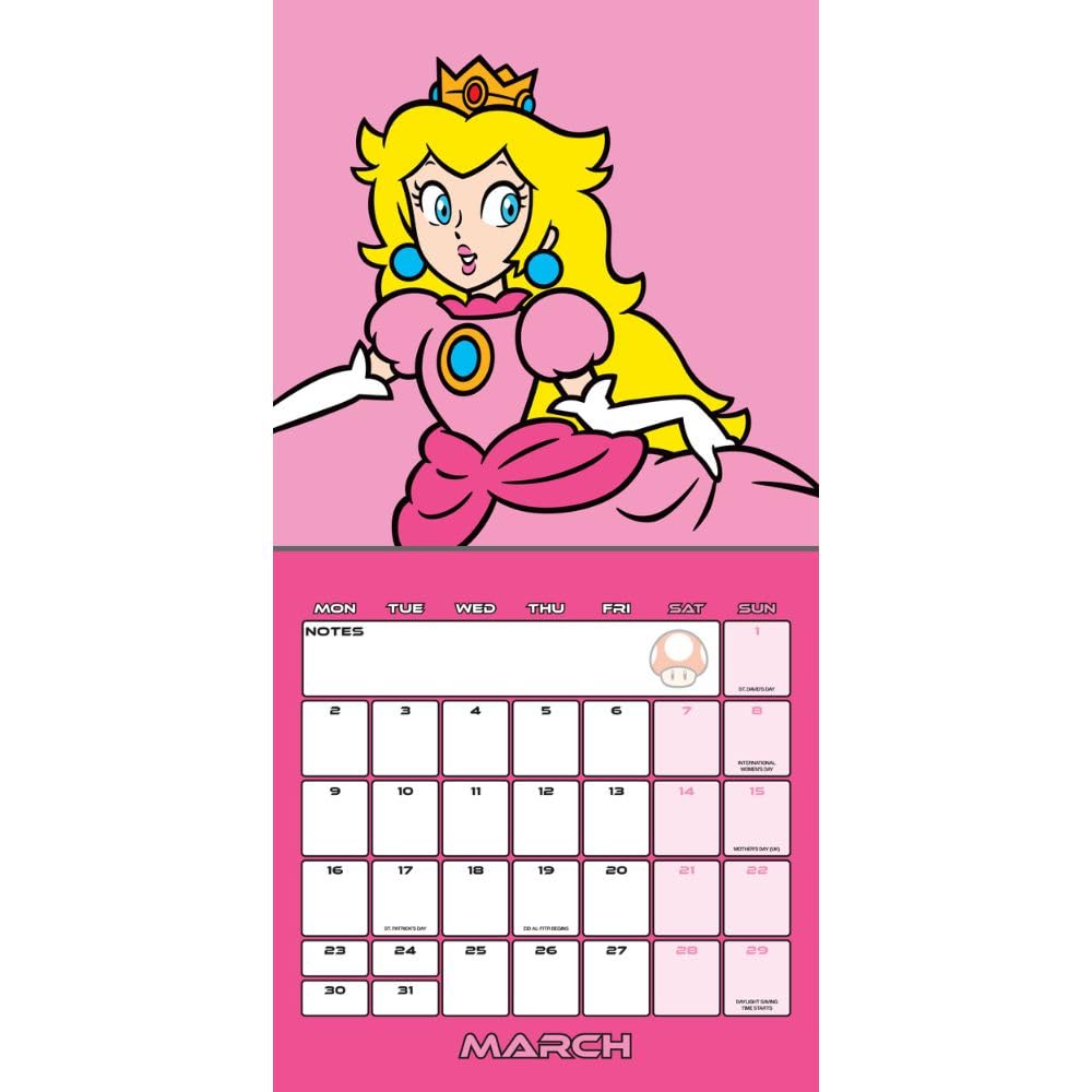 Super Mario Square Calendar 2026: 2 - Calendars By Super Mario