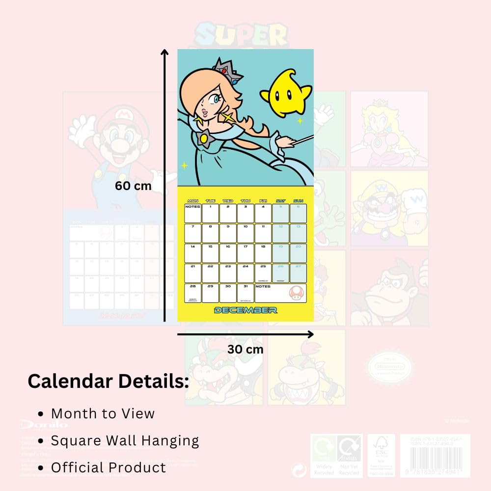 Super Mario Square Calendar 2026: 5 - Calendars By Super Mario