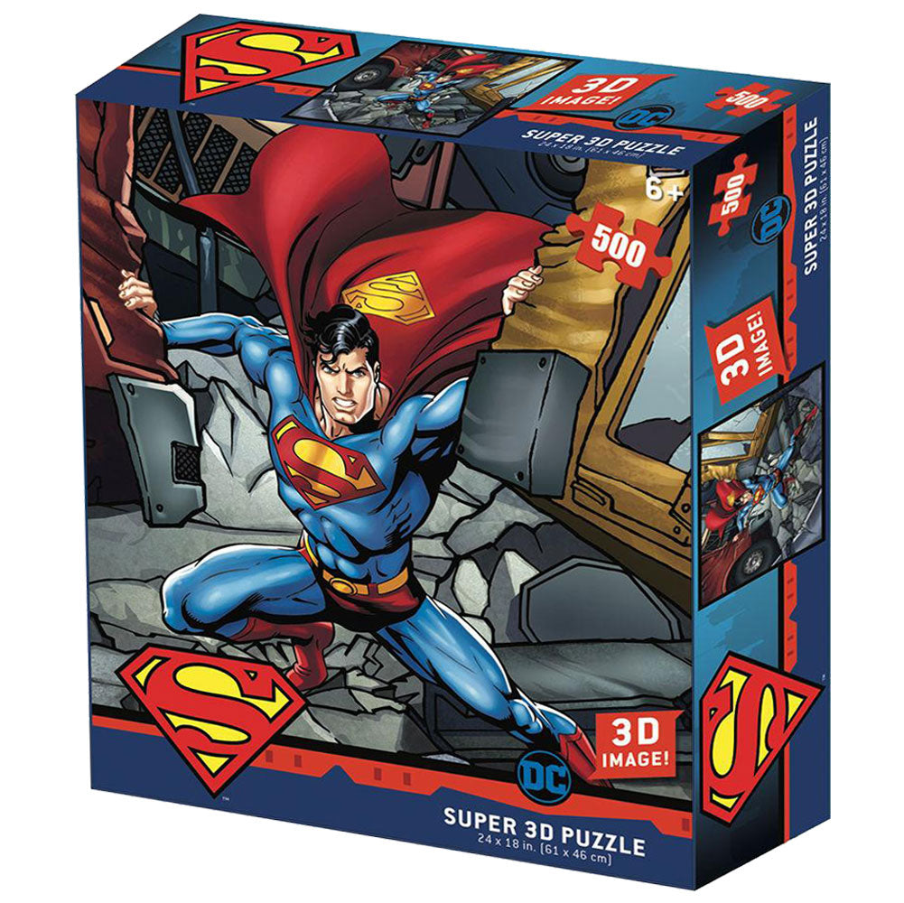 Superman 3D Image Puzzle 500pc - Shop Puzzles & Games At Gift Moments - 2