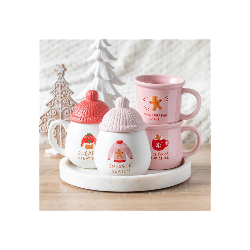Sweater Weather Novelty Mug with Lid: 6 - Mugs By Gift Moments