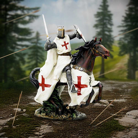 Take to Your Steed Medieval Templar Knight Figurine: 1 Figurines Medium (15 29cm) By NN Designs