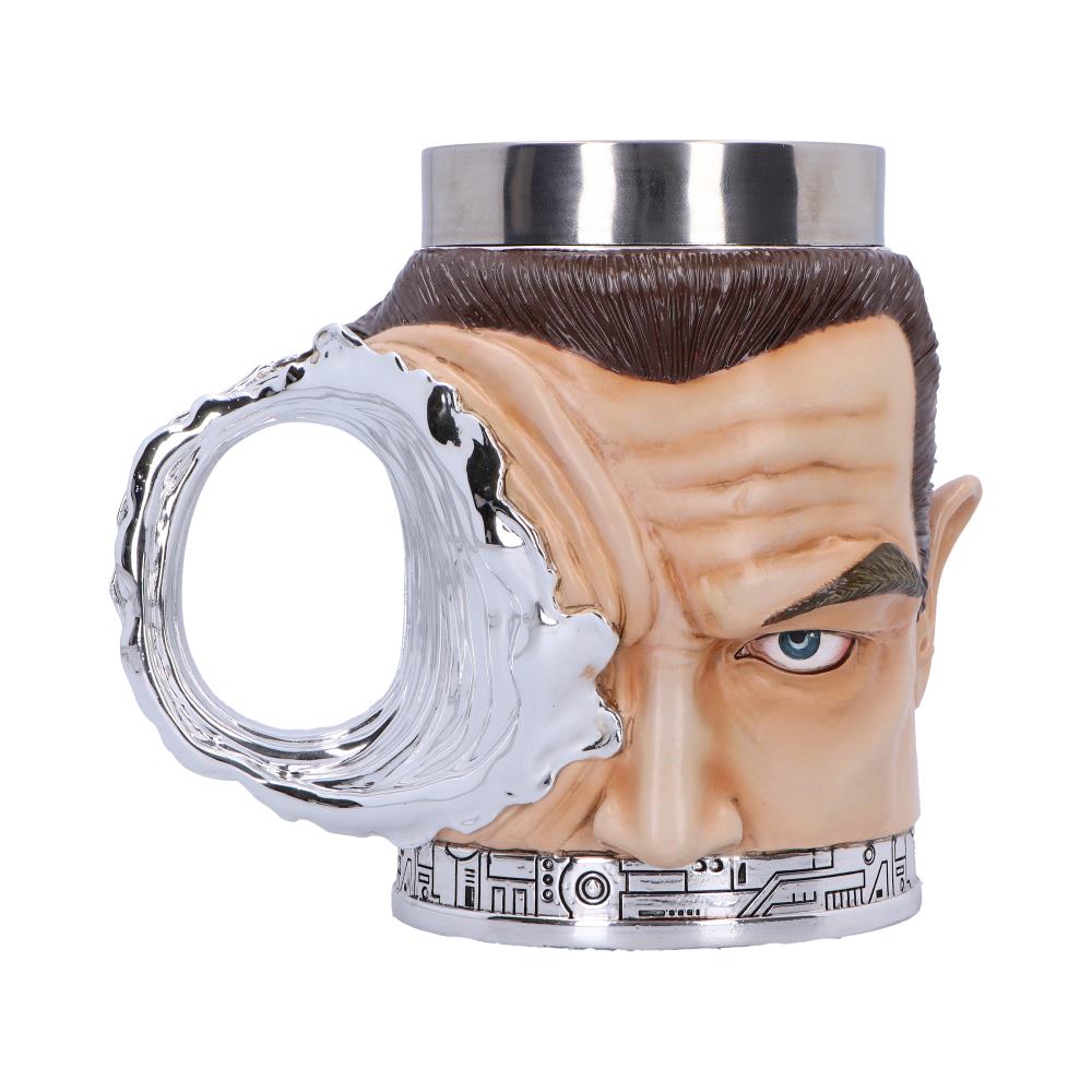 Terminator T-1000 Head with Bullet Hole Collectible Tankard - Shop Tankards At Gift Moments - 3