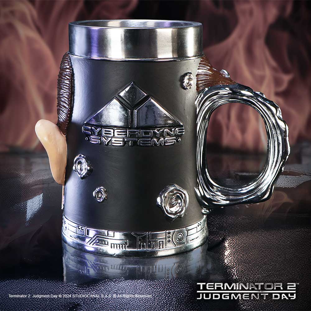 Terminator T-1000 Head with Bullet Hole Collectible Tankard - Shop Tankards At Gift Moments - 2