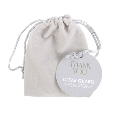 Thank You Clear Quartz Crystal Palm Stone: 5 - By Gift Moments