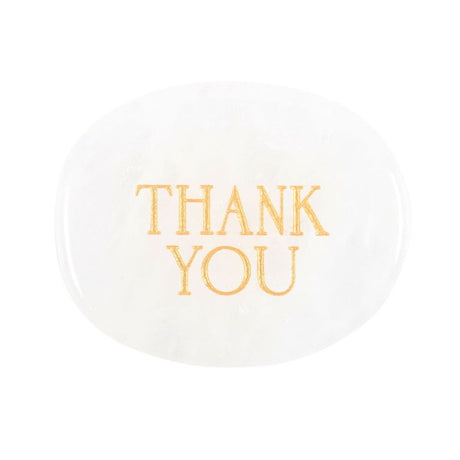 Thank You Clear Quartz Crystal Palm Stone: 3 - By Gift Moments