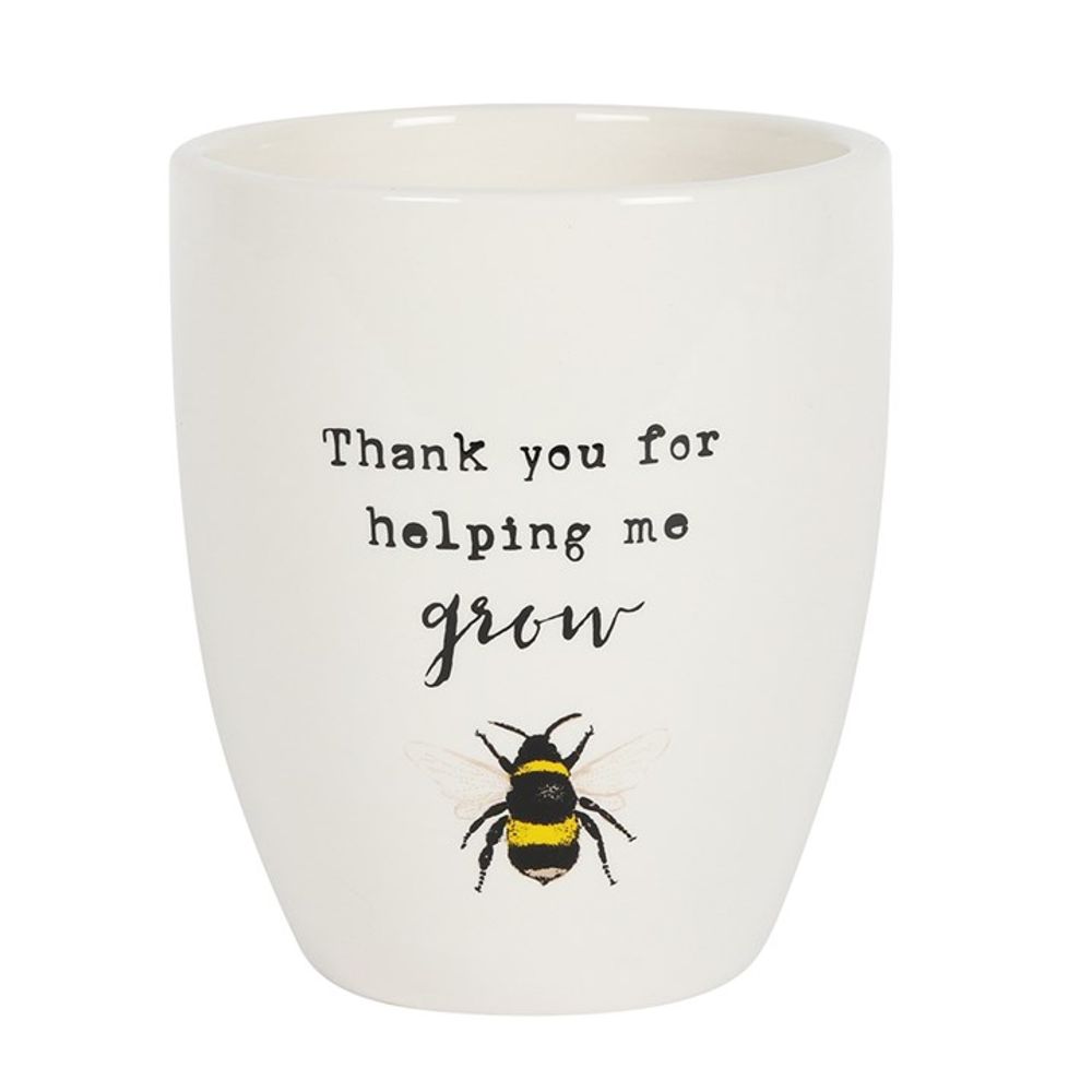 Thank You For Helping Me Grow Ceramic Plant Pot: 2 - Pots & Planters By Gift Moments