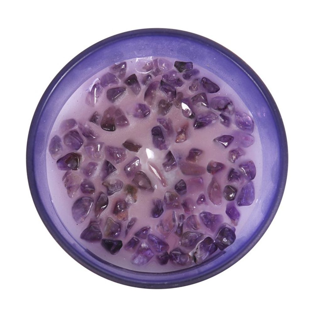 Third Eye Chakra Lavender Crystal Chip Candle: 2 - Candles By Gift Moments