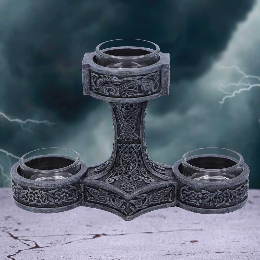 Thor’s Hammer Tea Light Holder 18.5cm: 1 - Candles & Holders By Gift Moments