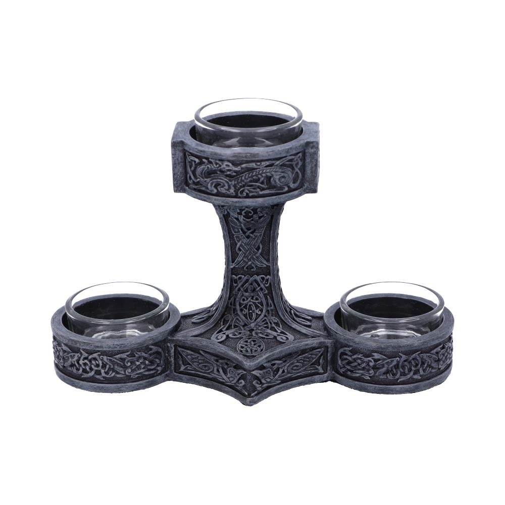 Thor’s Hammer Tea Light Holder 18.5cm: 2 - Candles & Holders By Gift Moments