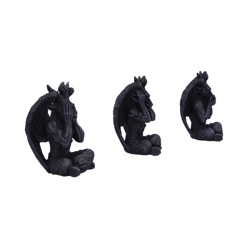 Three Wise Baphomet Figurines 10.2cm: 5 Figures & Collectables By Gift Moments