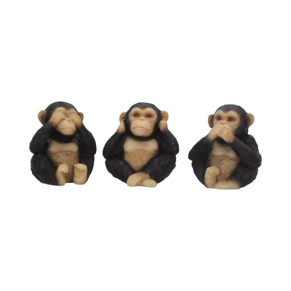 Three Wise Chimps 8cm: 2 - Figurines Small (Under 15cm) By NN Designs