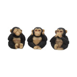 Three Wise Chimps 8cm: 2 - Figurines Small (Under 15cm) By NN Designs