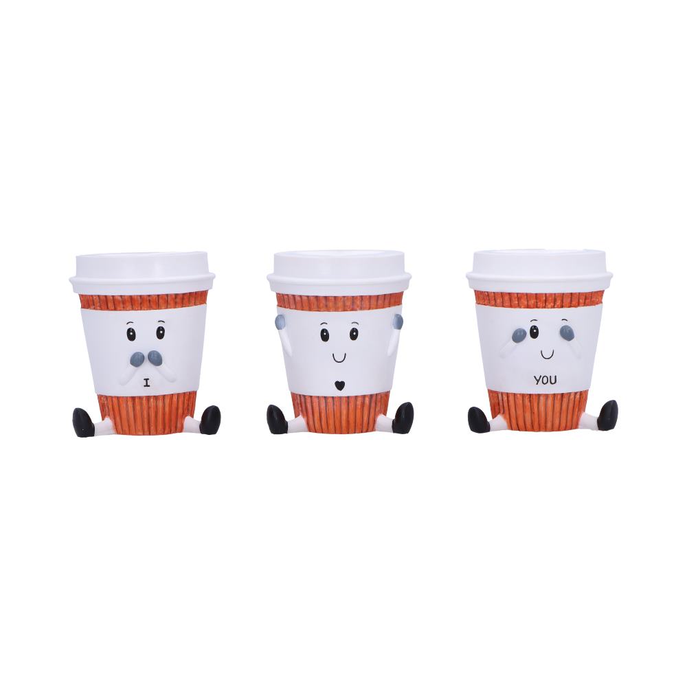Three Wise Coffee Cups Figurines: 2 - Figurines Small (Under 15cm) By NN Designs