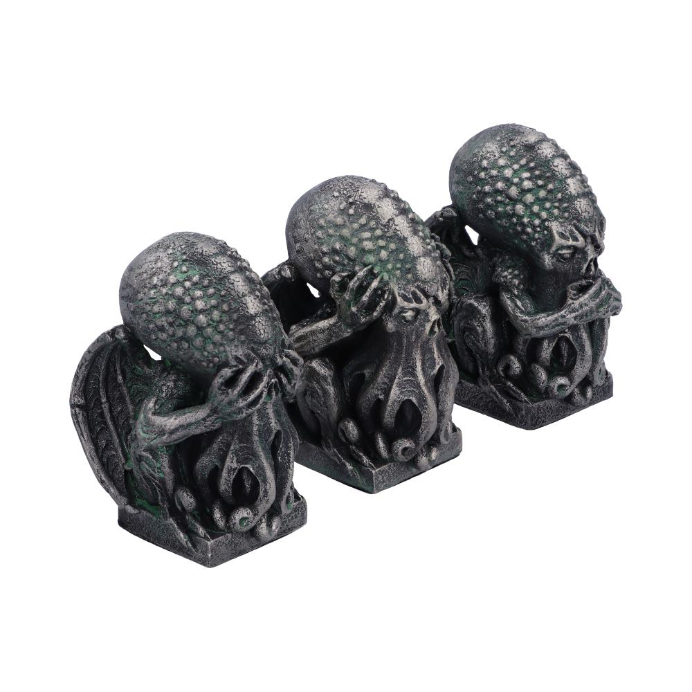 Three Wise Cthulhu Figurines 7.6cm: 4 - Figures & Collectables By Gift Moments