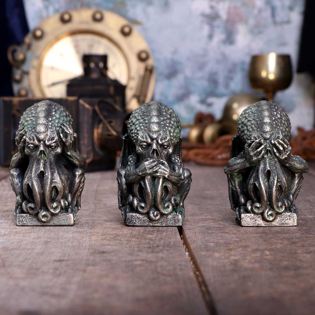 Three Wise Cthulhu Figurines 7.6cm: 1 - Figures & Collectables By Gift Moments