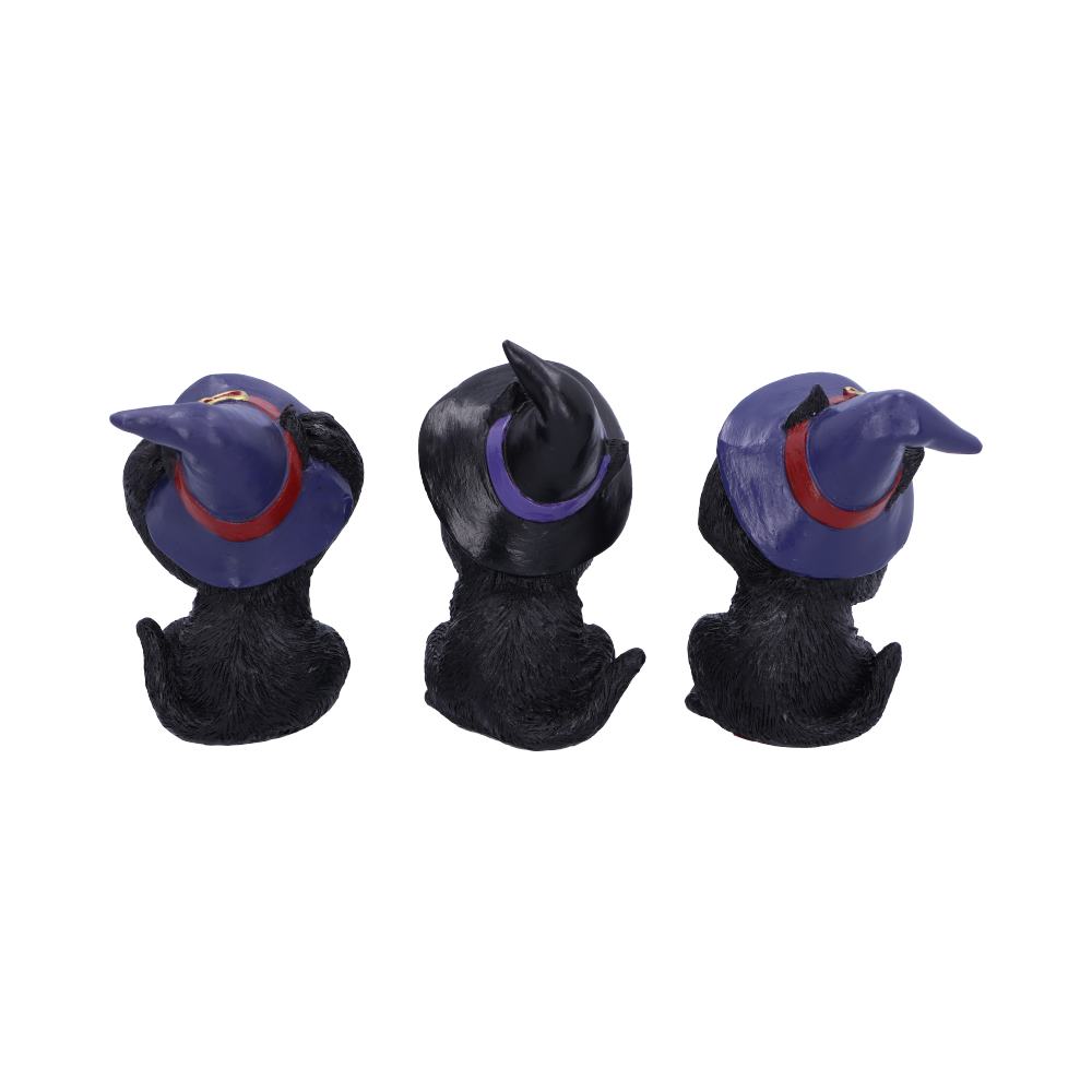Three Wise Familiars See No Hear No Speak No Evil Black Cats Figurine: 4 - Figures & Collectables By Gift Moments