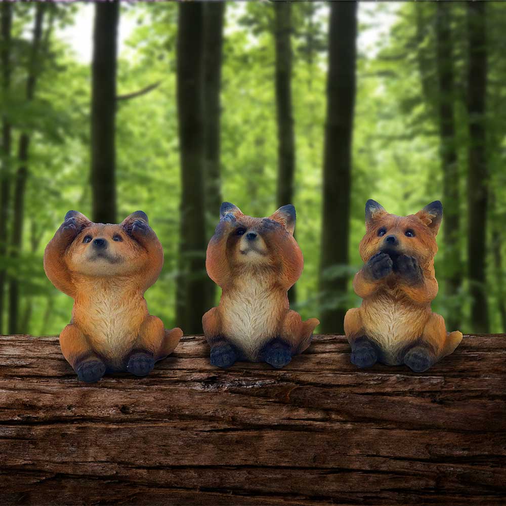 Three Wise Foxes Figurines 8.5cm: 1 - Figures & Collectables By Gift Moments