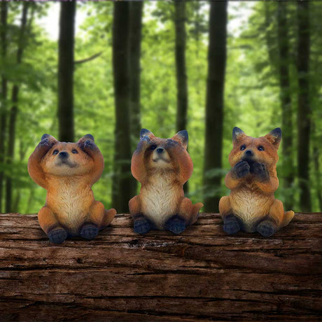 Three Wise Foxes Figurines 8.5cm: 1 - Figures & Collectables By Gift Moments