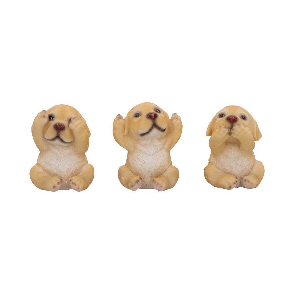 Three Wise Golden Labradors Figurines: 2 - Figurines Small (Under 15cm) By NN Designs
