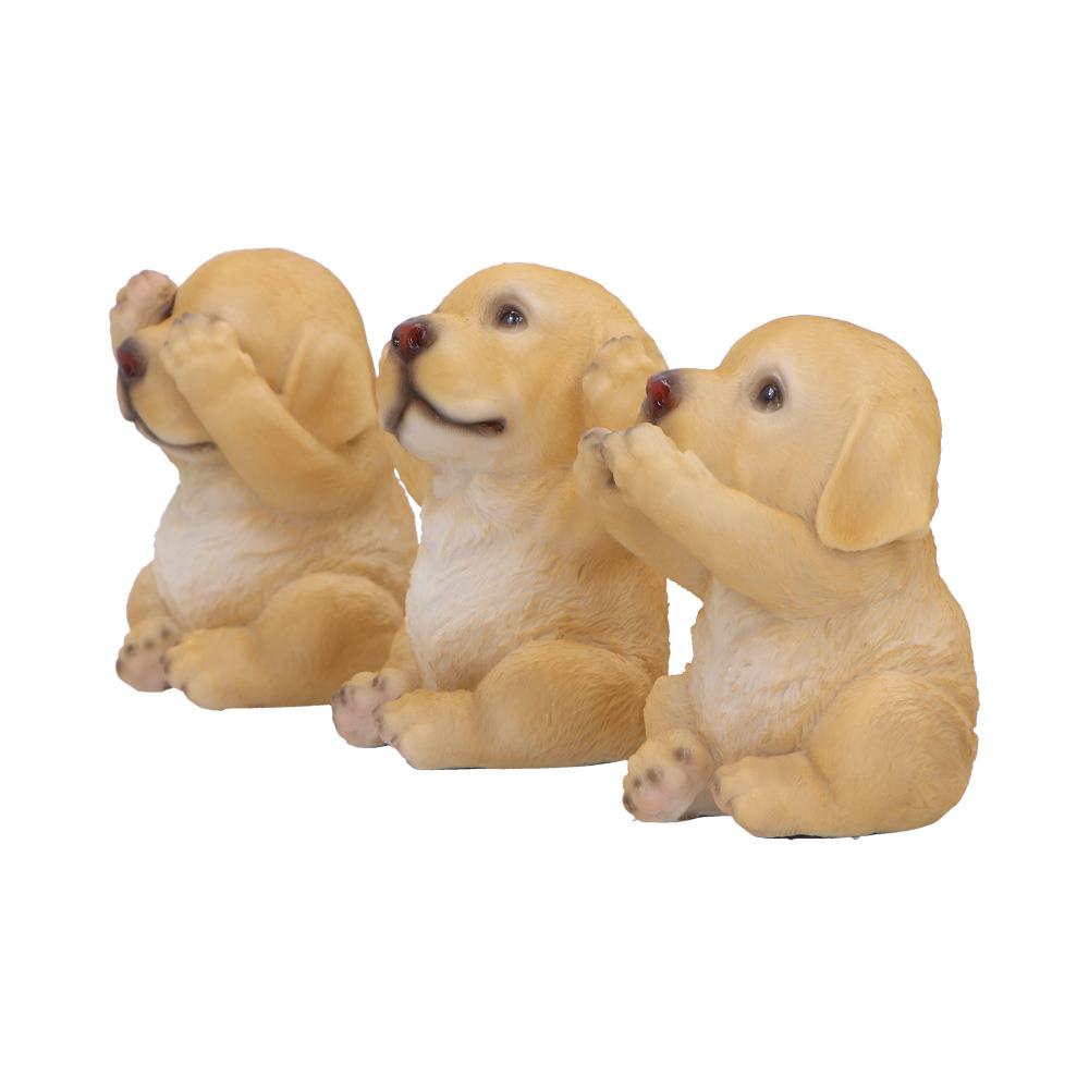Three Wise Golden Labradors Figurines: 3 - Figurines Small (Under 15cm) By NN Designs