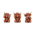 Three Wise Highland Cow Figurines 9.6cm - Shop Figures & Collectables At Gift Moments - 2