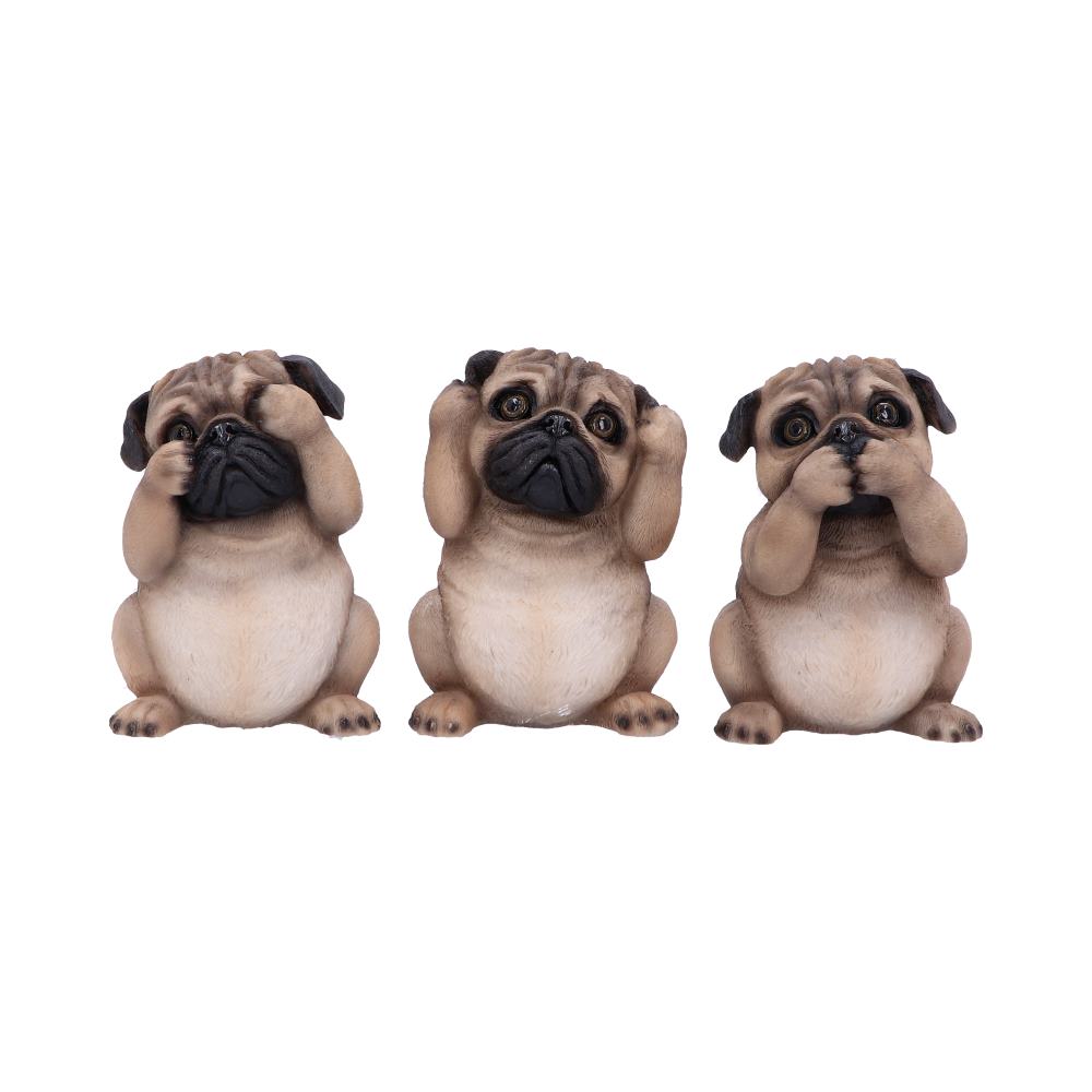 Three Wise Pugs Dog Ornaments: 2 - Figures & Collectables By NN Designs
