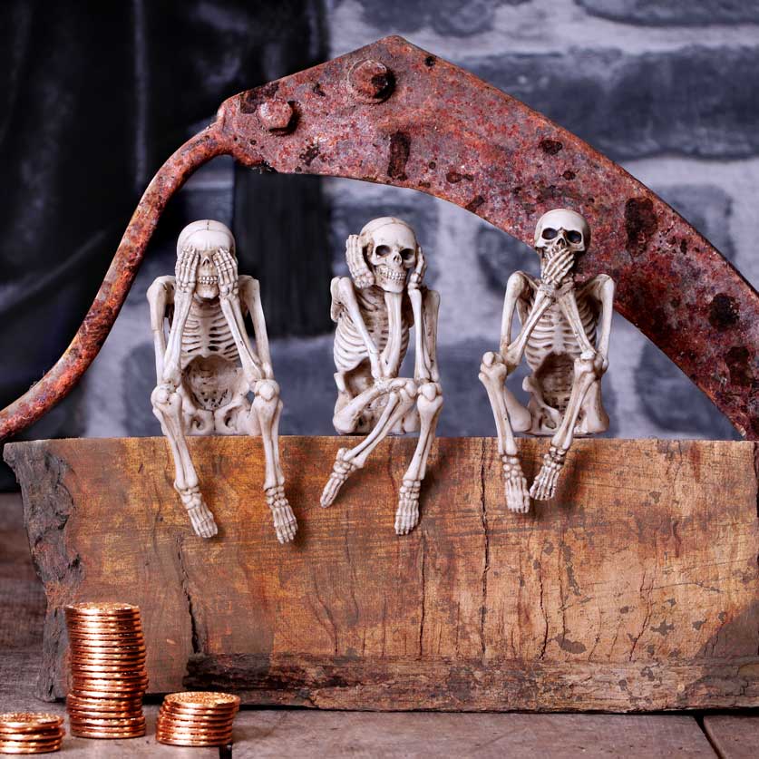Three Wise Skeletons Figurine Skeleton Ornaments: 1 - Figures & Collectables By Gift Moments