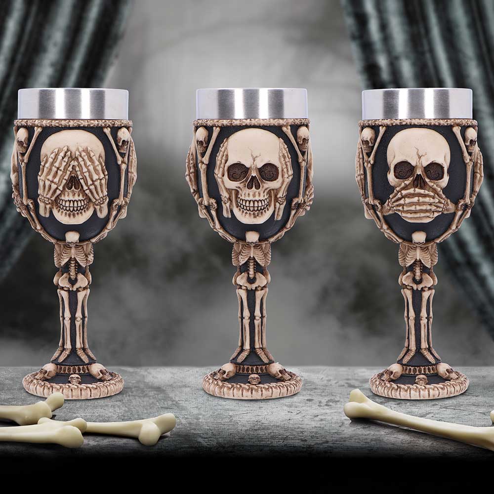 Three Wise Skeletons Goblet 20cm: 1 - Goblets & Chalices By Gift Moments